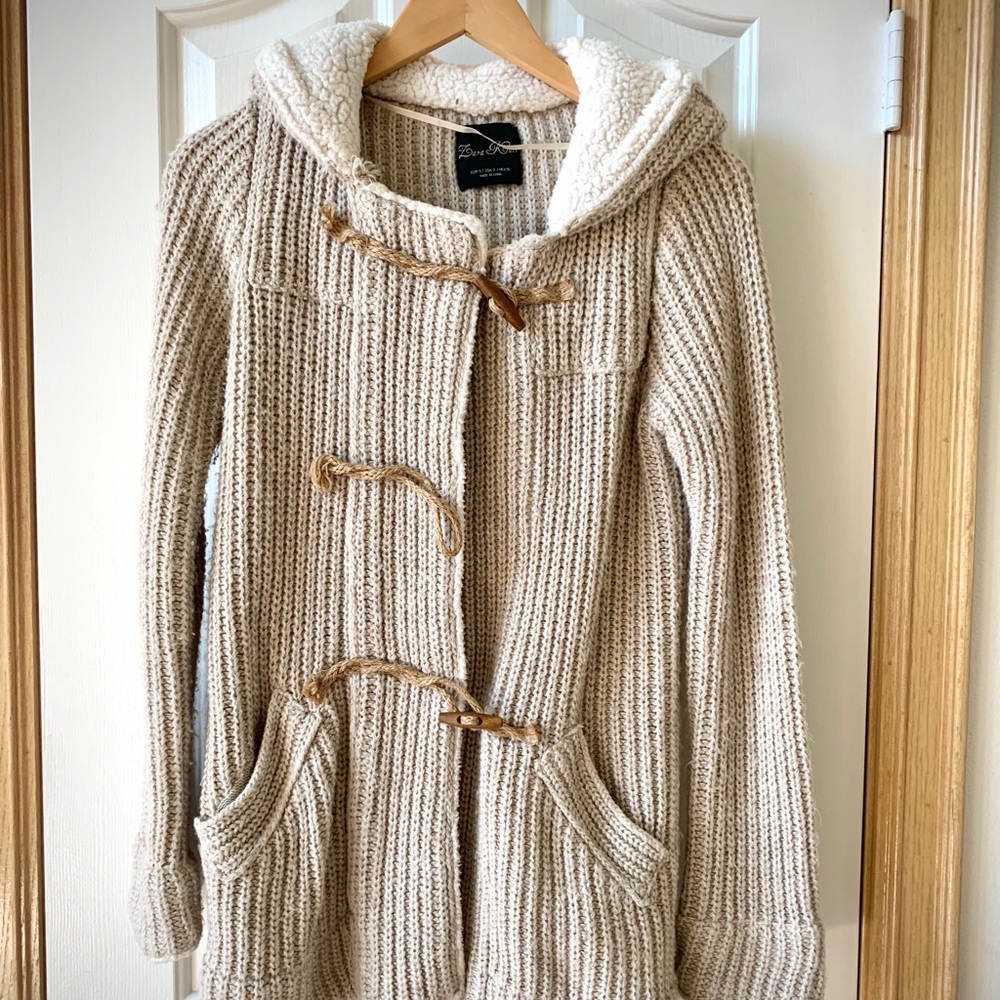 Zara knit sweater with hood